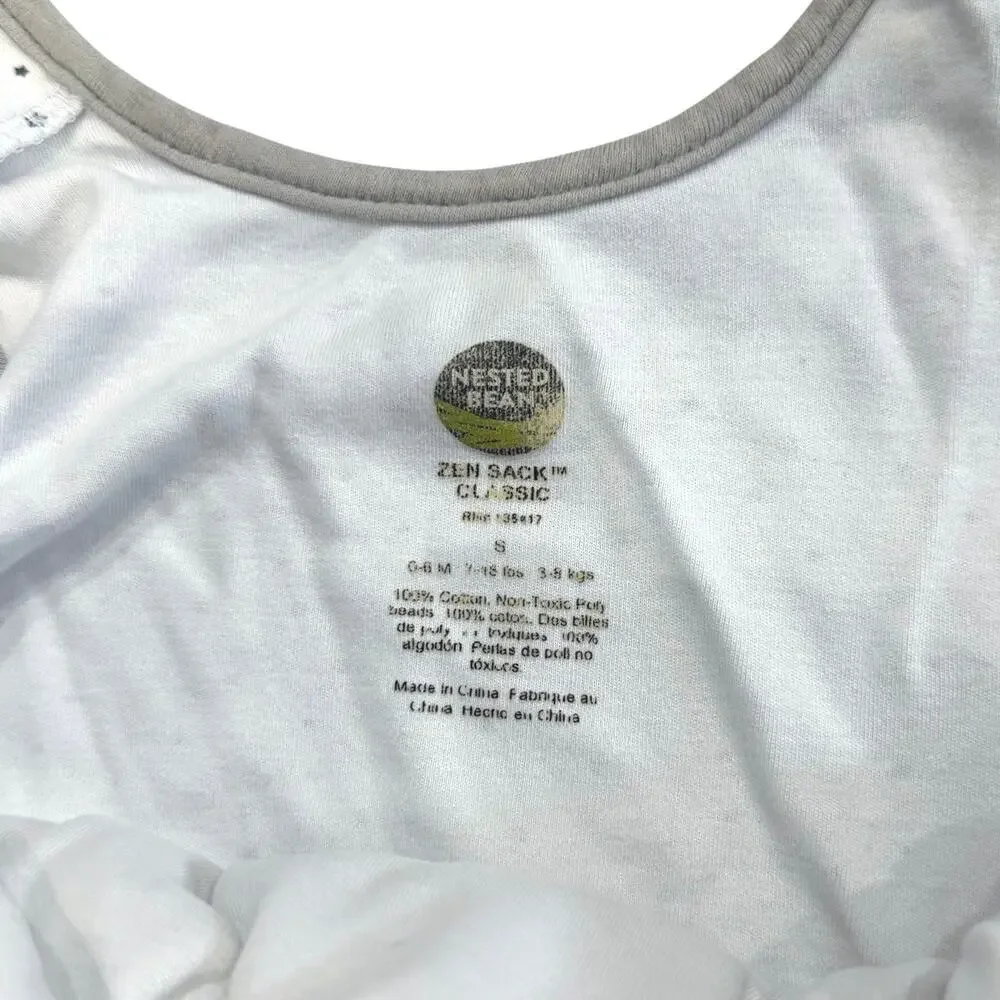 Nested Bean Zen Sack Classic Gray Star Print Size S 0-6M
